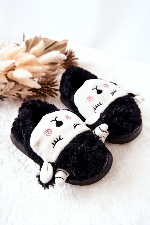 Vaikiškos ėriuko šlepetės Black Hollie