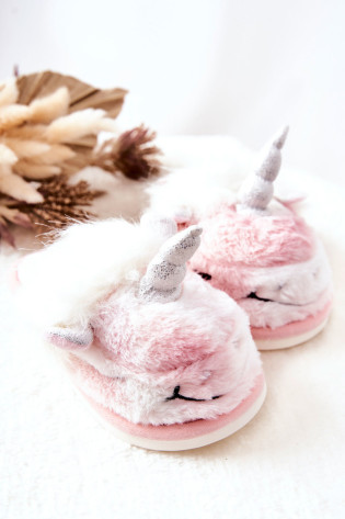 Unicorn Warm-up šlepetės Baltos ir rožinės spalvos Ronee 2