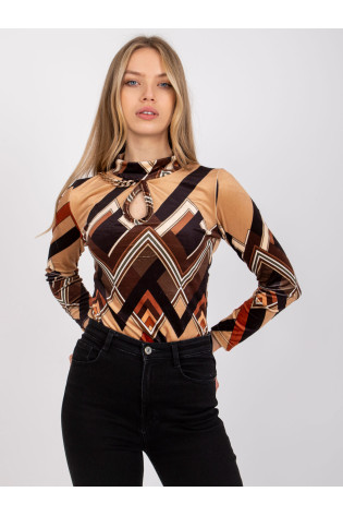 Palaidinė-DHJ-BZ-6291-2.32P-juoda ir smėlio spalvos