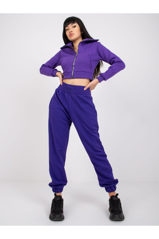 Sportinės kelnės-RV-DR-7460.11-tamsiai violetinės spalvos