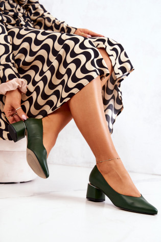 Odiniai aukštakulniai Toe In Spitz Green Marilyn
