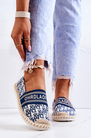 Klasikinės espadrilės mėlynos šiltas laikas