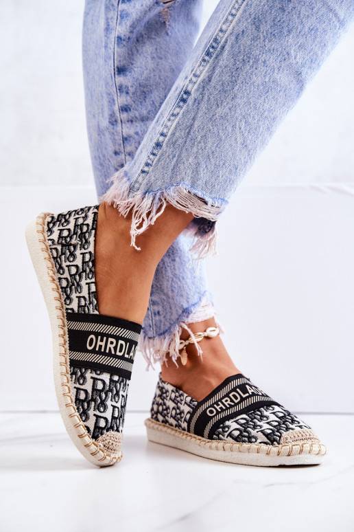 Klasikinės espadrilės juodos šiltas laikas