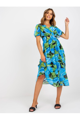 Suknelė-DHJ-SK-15967.54P-juoda ir mėlyna