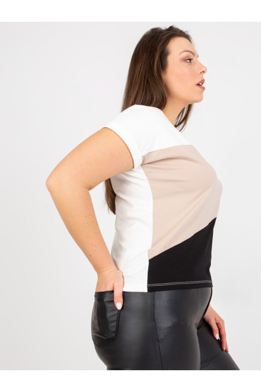 Marškinėliai-RV-TS-7875.77P-balti ir smėlio spalvos