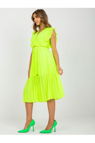 Suknelė-DHJ-SK-1155.85-fluo geltona