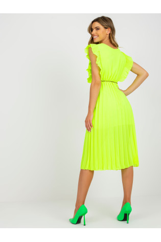 Suknelė-DHJ-SK-1155.85-fluo geltona 2