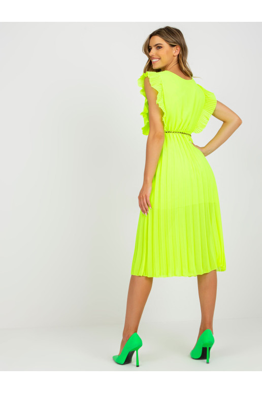 Suknelė-DHJ-SK-1155.85-fluo geltona