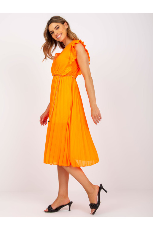 Suknelė-DHJ-SK-1155.85-fluo oranžinė