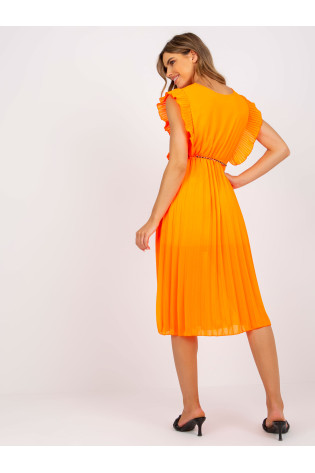 Suknelė-DHJ-SK-1155.85-fluo oranžinė