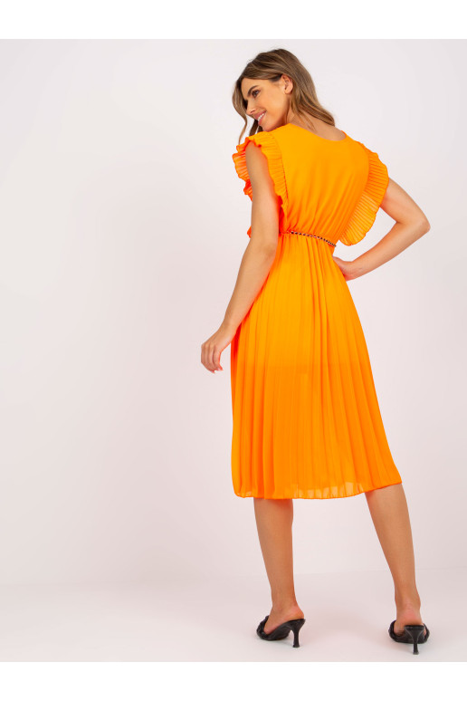 Suknelė-DHJ-SK-1155.85-fluo oranžinė