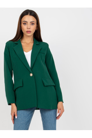 Blazer-DHJ-MA-15556.22X-tamsiai žalia 2