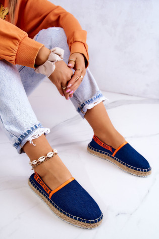 Užsegamos espadrilės Big Star JJ274877 Tamsiai mėlynos...