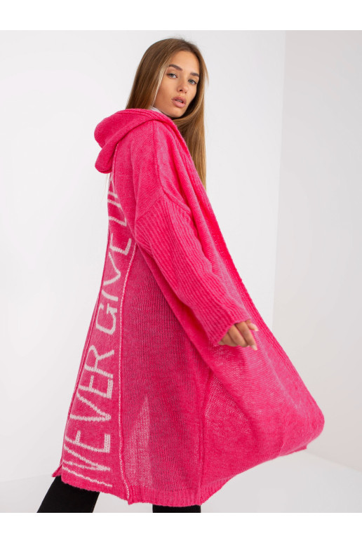 Cardigan-TW-SW-BI-M56.35-fluo rožinė