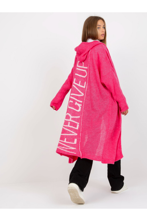 Cardigan-TW-SW-BI-M56.35-fluo rožinė