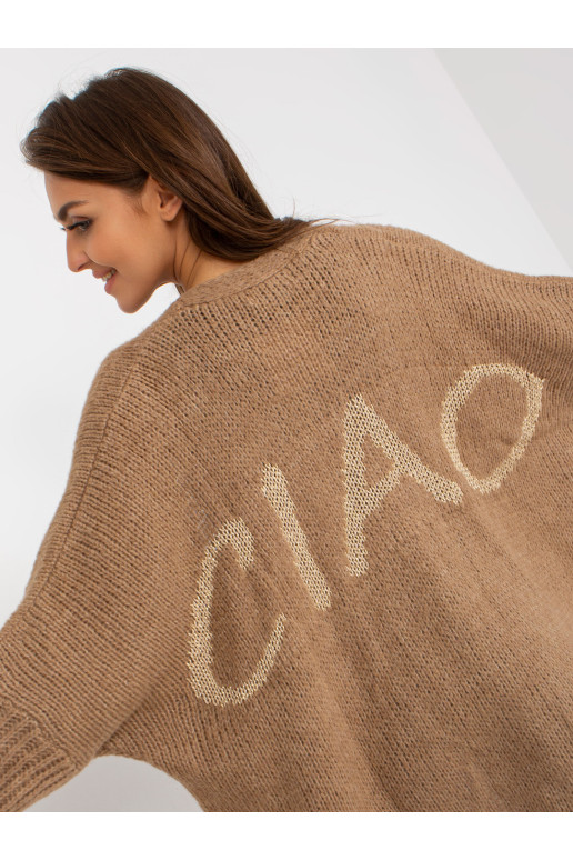 Cardigan-TW-SW-BI-M2201.87-tamsiai smėlio spalvos