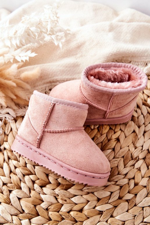Vaikiški apšilimo sniego batai, rožiniai „Gooby“.