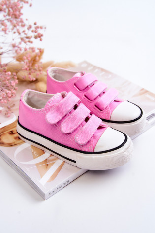 Vaikiški sportbačiai su lipnia juosta Pink Bernie 2