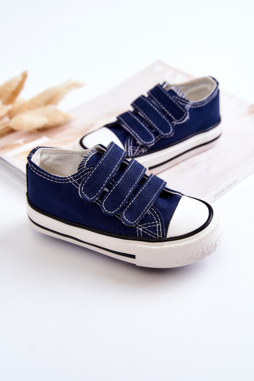 Vaikiški sportbačiai su Velcro Navy Bernie