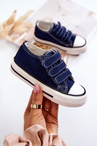 Vaikiški sportbačiai su Velcro Navy Bernie