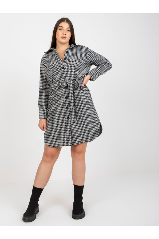 Suknelė-LK-SK-509084.52-pilka-juoda