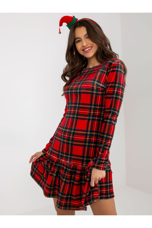 Suknelė-RP-SK-8219.86-juoda ir raudona