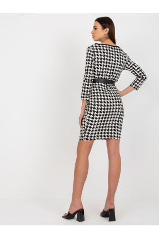 Suknelė-TW-SK-BL-1007.32P-juoda ir balta
