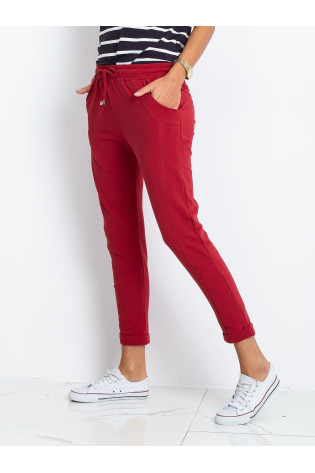 Sportinės kelnės-RV-DR-3589.06X-bordo