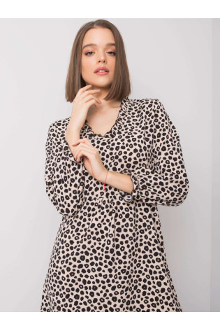 Suknelė-WN-SK-R817.66-šviesiai smėlio spalvos