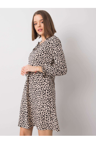 Suknelė-WN-SK-R817.66-šviesiai smėlio spalvos