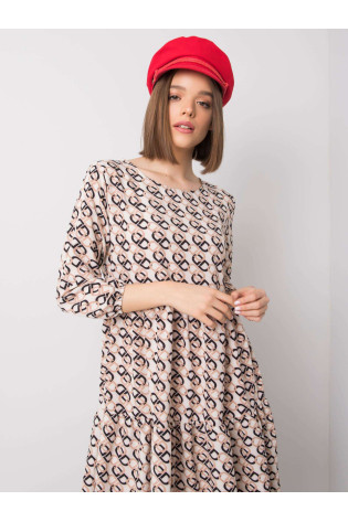 Suknelė-WN-SK-R821-1,65-šviesiai smėlio spalvos