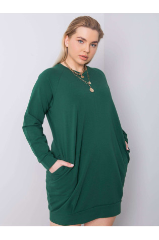 Suknelė-RV-SK-6296.99-tamsiai žalia