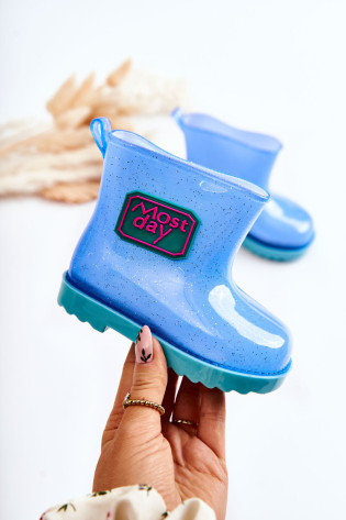Vaikiški Brocade Galoshes Blue Rain