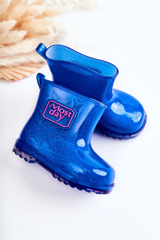 Vaikiškas „Brocade Galoshes Navy Rain“.