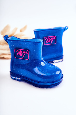 Vaikiškas „Brocade Galoshes Navy Rain“.